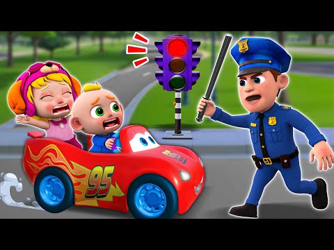 Green Light Go! Red Light Stop! - Traffic Safety Song &amp; More Nursery Rhymes - Kids Songs