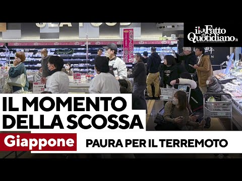 Terremoto in Giappone, il momento della scossa negli impressionanti video pubblicati sui social