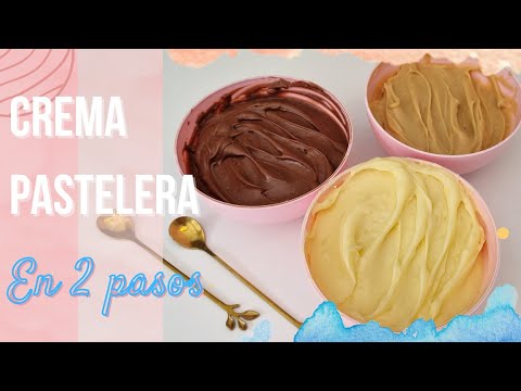 DELICIOUS PASTRY CREAM, Easy and Creamy. 1 recipe 3 flavors. Only 2 steps. 🍦