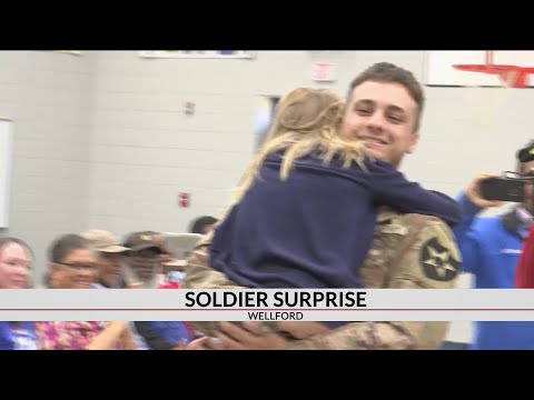 Soldier from the Upstate surprises sister at school on Veterans' Day