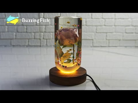 🌹Amazing Night Lamp With Resin and Rose - Resin Art 🌹