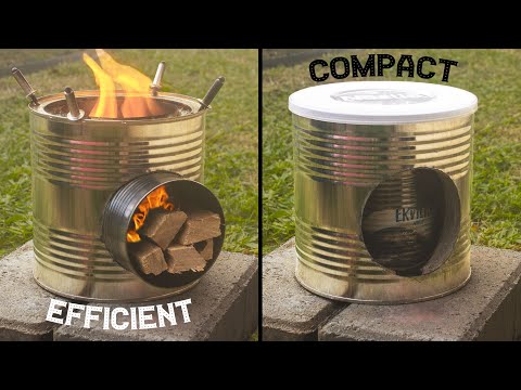 My Compact Mini Wood Stove Made Of Tin