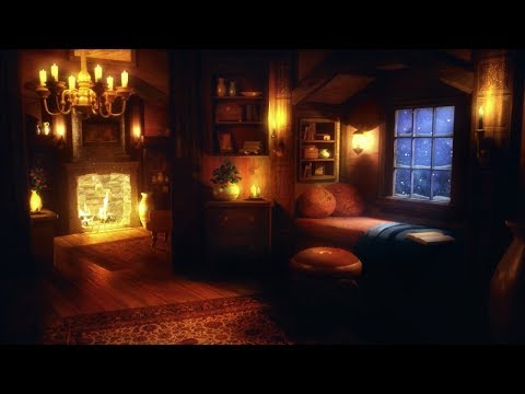 Cozy Winter Ambience | Blizzard, Heavy Snowstorm, Wind Sounds and Fireplace for Relaxation