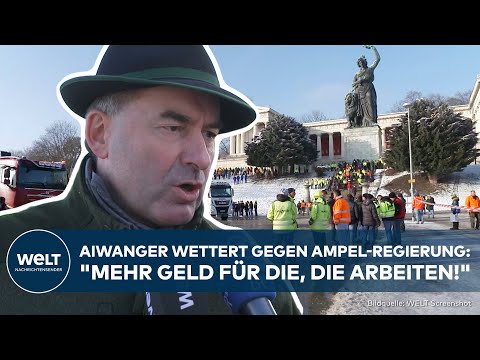 BAUERN-PROTEST IN DEUTSCHLAND: Hubert Aiwanger &quot;Mehr Geld f&uuml;r die, die arbeiten!&quot;