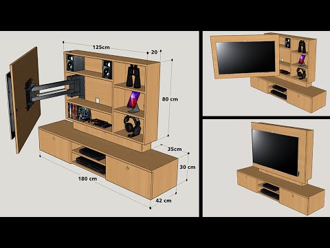 HOW TO MAKE A TV PANEL WITH FLOATING CABINET STEP BY STEP