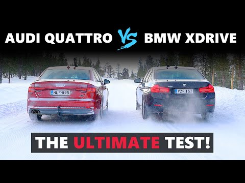 Audi Quattro VS BMW XDrive VS Jaguar AWD - The Ultimate Test on Snow! ❄️