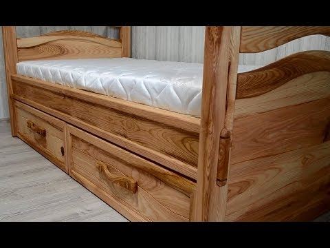 Ash tree Single Bed with Storage Drawers