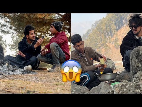 In bachu ne jungle mei ye kya sawaal puchlia😱|Cooking in forest🔥