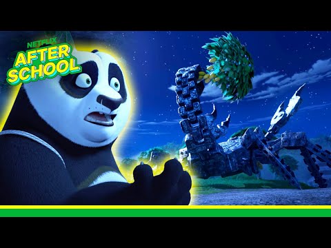 Battling Magical Machines Monsters! ⚡️ Kung Fu Panda: The Dragon Knight | Netflix After School