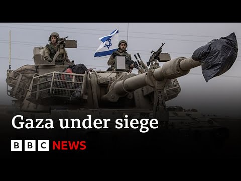 Gaza under siege as Israeli forces mass on border - BBC News