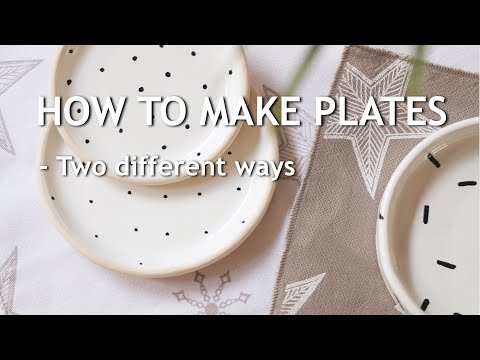 CERAMICS AT HOME l How to make plates, two different ways I (bisque and glaze)