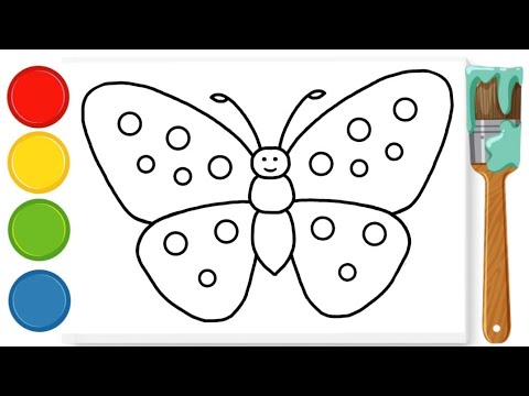 Easy Butterfly 🦋 drawing for kids and toddlers|drawing for kids 