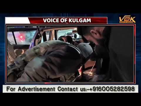 Vehicle Checking, Night Frisking Stepped Up In Kulgam Ahead Of Republic Day Celebrations.