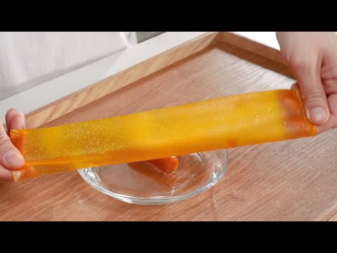 Only 1 ingredient! sweet and sour chewy jelly (No gelatin, No sugar) fruit jelly, gummy candy recipe