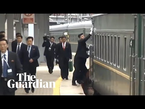 Kim Jong-un attendants wipe down train as he arrives in Russia for Putin talks