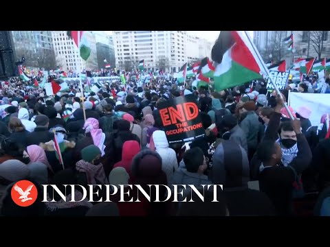 Watch again: 'March on Washington for Gaza' takes place in Washington DC