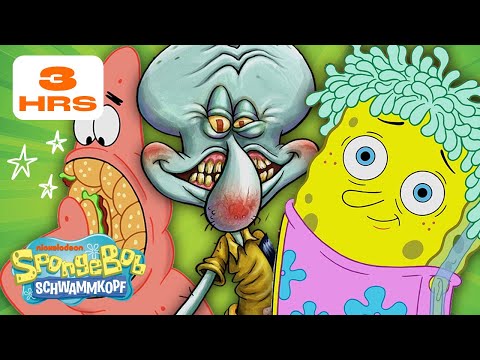 &Uuml;ber 3 STUNDEN der lustigsten Momente aus NEUEN Folgen von SpongeBob Schwammkopf! 😂