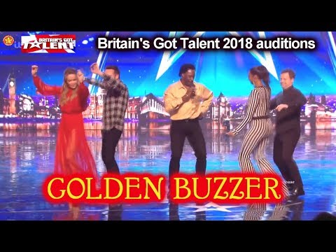 Donchez Dacres GOLDEN BUZZER sings &amp; dances to WIGGLE WINE Original Song Britain's Got Talent 2018