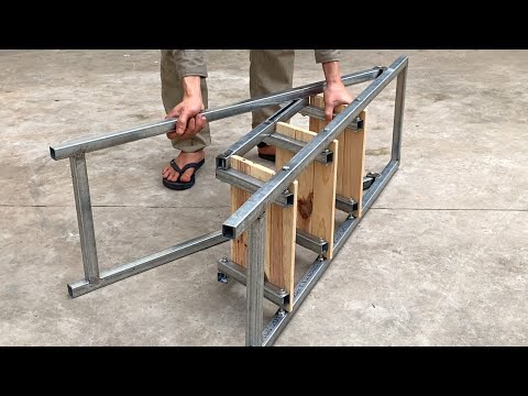 DIY - Great craftsman's ideas // How to make smart folding ladders // Smart folding metal utensils !