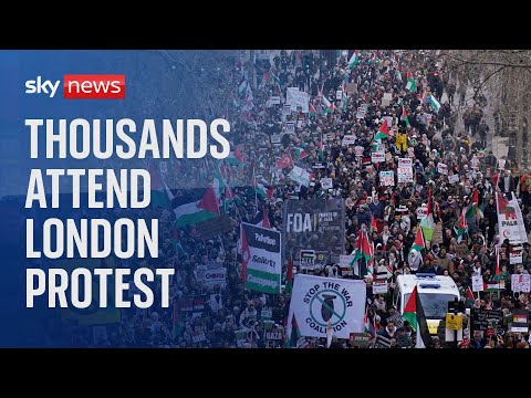 Thousands attend Pro-Palestinian protest in central London