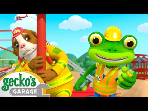 Firefighter School Rescue | Gecko's Magical World | Animal &amp; Vehicle Cartoons | Cartoons for Kids