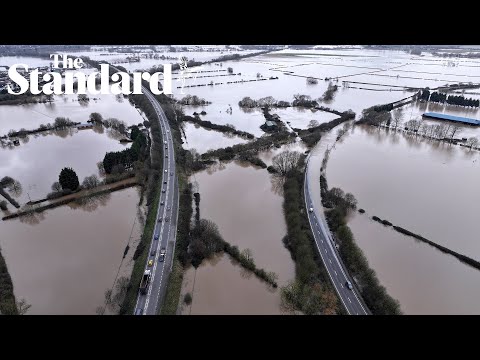 Areas across England affected by flooding after heavy downpours