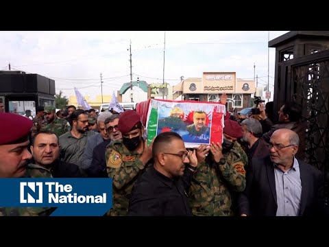 Funeral procession held in Iraq for IRGC commander killed in Syria