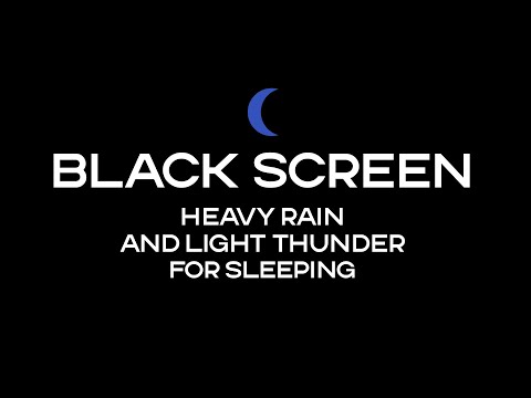 Rain Sounds for Sleeping BLACK SCREEN | Relax and Sleep | Rain and Thunder | ASMR