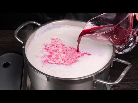 Pour beets into boiling milk! I'm not going to the store anymore! Only 3 ingredients