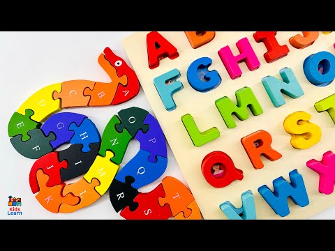 Kids ABC Toy Learning Puzzle! Toddlers practice counting, colors, numbers, shapes &amp; alphabet | ABCDE