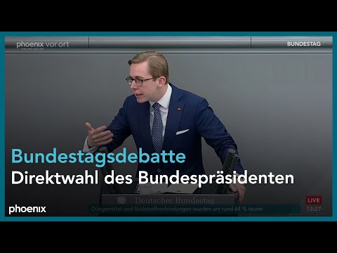 Bundestagsdebatte zur Direktwahl des Bundespr&auml;sidenten am 28.01.22