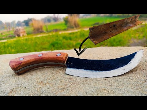 Making a Knife from an old angle bar | Making Zone