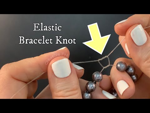 How to tie elastic bracelets - fast &amp; simple knot!