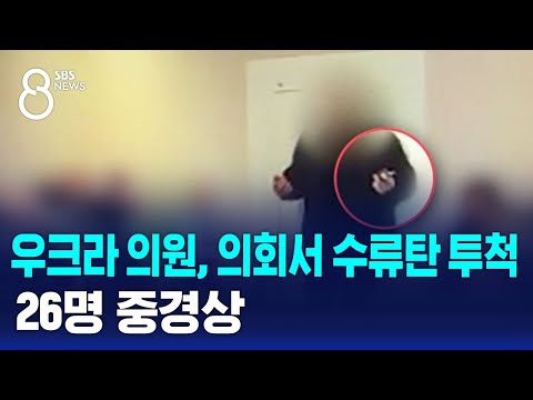 우크라 의원, 의회서 수류탄 투척&hellip;26명 중경상 / SBS 8뉴스