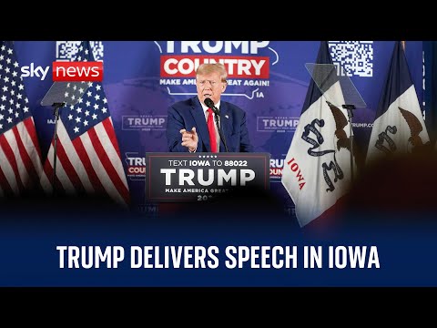 Watch: Former US President Donald Trump delivers campaign speech in Iowa