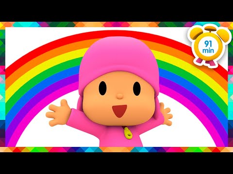 🌈 POCOYO ENGLISH - The Rainbow (Learn the 7 Colors)  91min Full Episodes |VIDEOS &amp;CARTOONS for KIDS