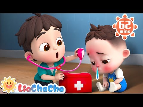 Sick Song | Baby Is Not Feeling Well | Song Compilation + More LiaChaCha Nursery Rhymes