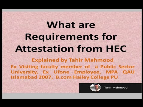 Requirements for Attestation of Original Degree/photocopies from HEC 2023 