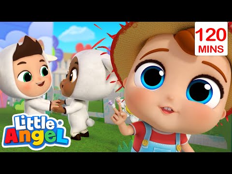 Old Baby John's Farm Animals 🐔 | Little Angel - Nursery Rhymes &amp; Kids Songs | After School Club