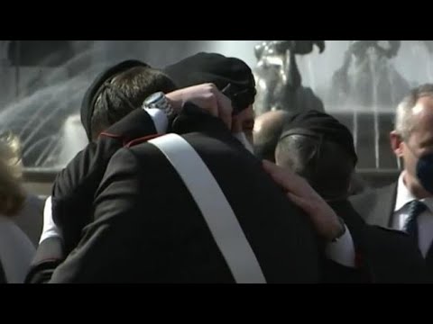 La commozione dei Carabinieri per Iacovacci durante i funerali di Stato