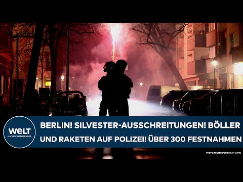 BERLIN: Silvester-Ausschreitungen! Polizei mit B&ouml;llern und Raketen beschossen - &uuml;ber 300 Festnahmen