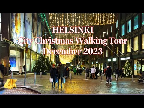 Downtown Delight in Helsinki: A Christmas Walk with Lights and Melodies. 