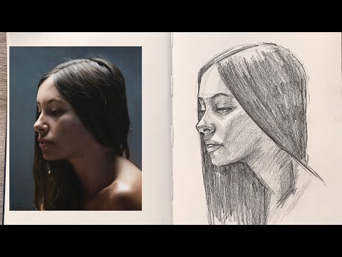 How to Draw portrait using the Loomis method