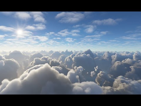 Flying above the clouds, 1 hour, no looping or cuts, no sound