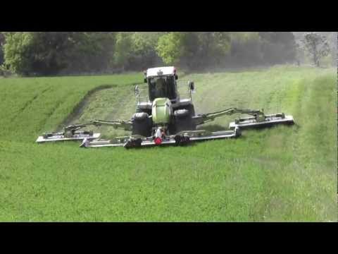 Claas cougar 1400 cutting hay in buffalo county, wi, USA.