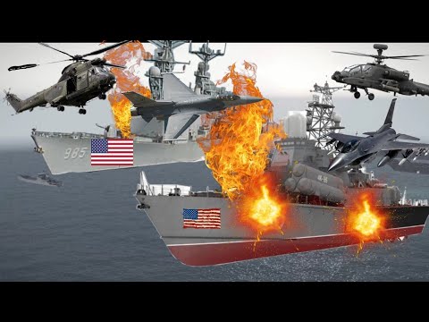 Today, Iran's Ka-52 helicopter destroyed a US aircraft carrier carrying 100 fighter jets in the Red