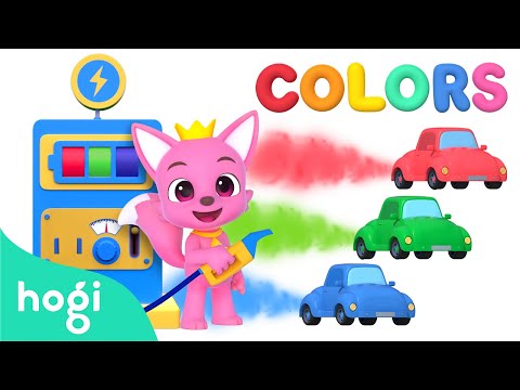 Learn Colors with Gas Station! | Colorful Vehicles | Learn Colors for Kids | Pinkfong Hogi