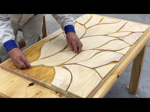 Great Designs Worth Seeing By Vietnamese Carpenters -  Assembling And Arranging Leaves On The Table