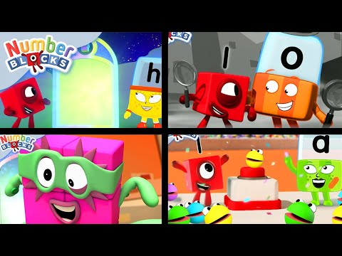 Crossover Compilation - Numberblocks &amp;amp; Alphablocks | Part 5 - Learn to count and read for Kids