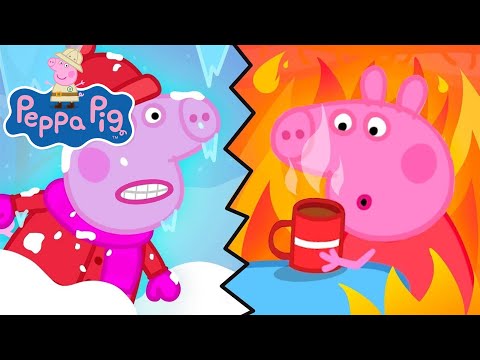 Peppa Pig's Hot and Cold Challenge Day 🐷 🥶 🥵 Adventures With Peppa Pig